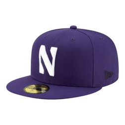 Northwestern Wildcats Basic Purple NCAA New Era 59FIFTY Fitted Hat