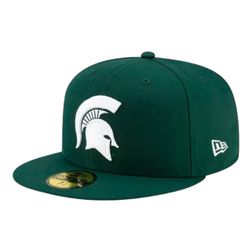 Michigan State Spartans Basic Green NCAA New Era 59FIFTY Fitted Hat