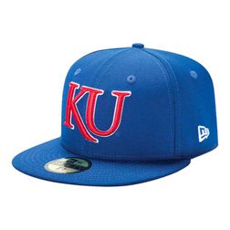 Kansas Jayhawks Basic Blue NCAA New Era 59FIFTY Fitted Hat