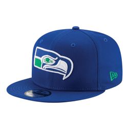 Seattle Seahawks Royal Historic Logo Basic New Era 9FIFTY Snapback Hat