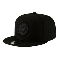 Pittsburgh Steelers Black on Black Basic New Era 9FIFTY Snapback Hat