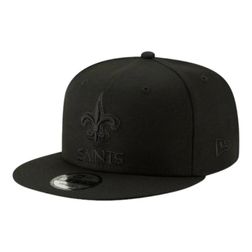 New Orleans Saints Black on Black Basic New Era 9FIFTY Snapback Hat