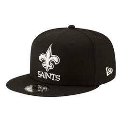 New Orleans Saints Black and White Basic New Era 9FIFTY Snapback Hat