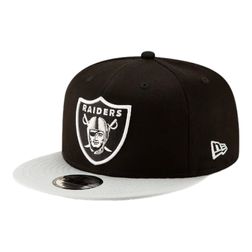 Las Vegas Raiders Black and Gray Basic New Era 9FIFTY Snapback Hat