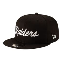 Las Vegas Raiders Black Script Basic New Era 9FIFTY Snapback Hat