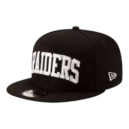 Las Vegas Raiders Black Blocked Logo Basic New Era 9FIFTY Snapback Hat