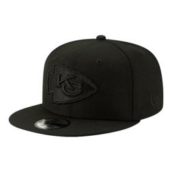 Kansas City Chiefs Black on Black Basic New Era 9FIFTY Snapback Hat
