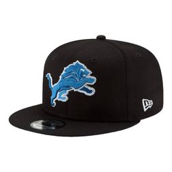 Detroit Lions Black Team Color Basic New Era 9FIFTY Snapback Hat