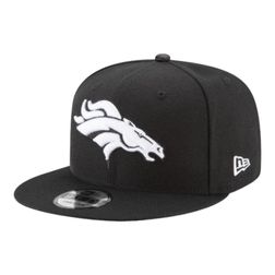 Denver Broncos Black and White Basic New Era 9FIFTY Snapback Hat