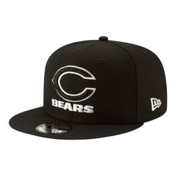 Chicago Bears Black and White Basic New Era 9FIFTY Snapback Hat