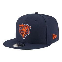 Chicago Bears Bear Logo Navy Team Color Basic New Era 9FIFTY Snapback Hat