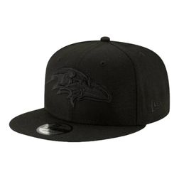 Baltimore Ravens Black on Black Basic New Era 9FIFTY Snapback Hat