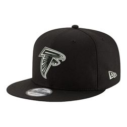 Atlanta Falcons Black and White Basic New Era 9FIFTY Snapback Hat