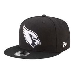 Arizona Cardinals Black and White Basic New Era 9FIFTY Snapback Hat