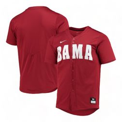 Alabama Crimson Tide Baseball Crimson Nike Full-Button Replica Jersey