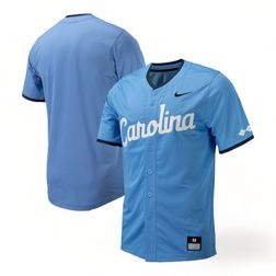 North Carolina Tar Heels Baseball Carolina Blue Nike Full-Button Replica Jersey