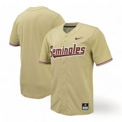 Florida State Seminoles Baseball Gold Nike Full-Button Replica Jersey