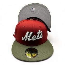 New York Mets Maroon Green Two Tone 2013 All Star Game Patch Gray UV 59FIFTY Fitted Hat