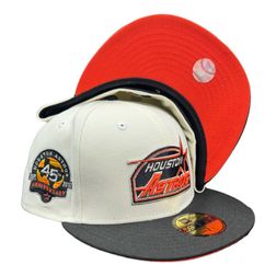 Houston Astros Chrome Black 45th Patch Orange UV New Era 59Fifty Fitted Hat