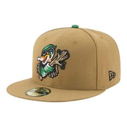 Down East Wood Ducks Brown Authentic Collection MiLB New Era 59FIFTY Fitted Hat