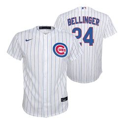 Youth Chicago Cubs Cody Bellinger Nike White Pinstripe Home Jersey