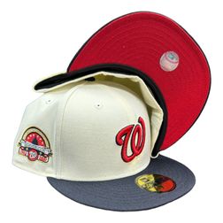 Washington Nationals Chrome Navy Two Tone 45 Years Patch Red UV New Era 59Fifty Fitted Hat