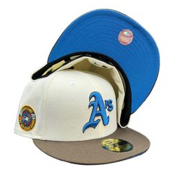 Oakland Athletics Chrome Brown Two Tone 1987 ASG Patch Blue UV New Era 59Fifty Fitted Hat