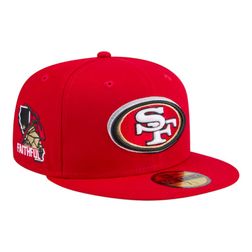 San Francisco 49ers Red On Stage Official 2024 NFL Draft On Stage New Era 59FIFTY Fitted Hat