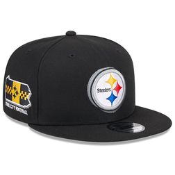 Pittsburgh Steelers Black 2024 NFL Draft 9FIFTY Snapback Hat