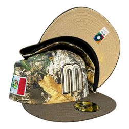 Mexico Realtree Brown Two Tone Mexico Flag Patch Camel UV New Era 59Fifty Fitted Hat