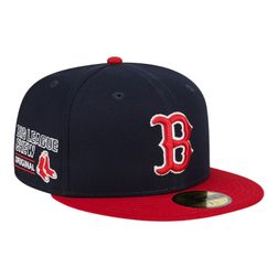 Boston Red Sox Navy and Red Big League Chew Gray UV New Era 59Fifty Fitted Hat