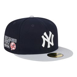 New York Yankees Navy and Gray Big League Chew Gray UV New Era 59Fifty Fitted Hat