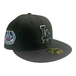 Los Angeles Dodgers Black 2X MVP Ohtani Patch Gray UV New Era 59Fifty Fitted Hat