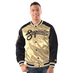 Arizona Diamondbacks Gold Black City Connect Starter Satin Varsity Full Snap Jacket