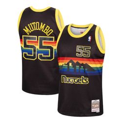 Youth Denver Nuggets Dikembe Mutombo Mitchell & Ness 1991-92 Hardwood Classics Swingman Black Jersey