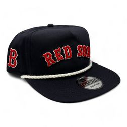 Boston Red Sox Navy Golfer Hat New Era Snapback Hat