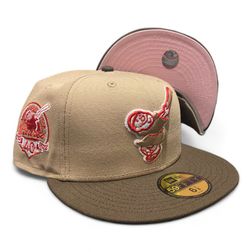 San Diego Padres Tan Brown Two Tone 40th Anni Patch Pink UV New Era 59Fifty Fitted Hat