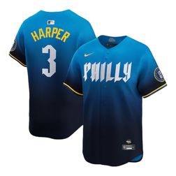 Philadelphia Phillies Bryce Harper Blue City Connect Nike Limited Player Jersey
