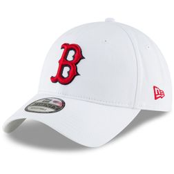 Boston Red Sox White Basic Core Classic New Era 9TWENTY Adjustable Hat