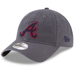 Atlanta Braves Graphite Basic Core Classic New Era 9TWENTY Adjustable Hat