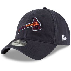 Atlanta Braves Navy Tomahawk Basic Core Classic New Era 9TWENTY Adjustable Hat