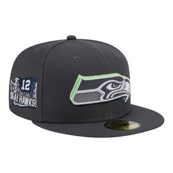 Seattle Seahawks Graphite On Stage Official 2024 NFL Draft On Stage New Era 59FIFTY Fitted Hat