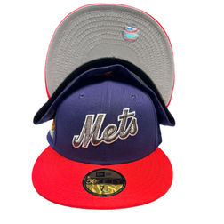 New York Mets Purple and Red Two Tone 25th Anni Patch Gray UV New Era 59FIFTY Fitted Hat