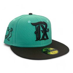 Texas Rangers Teal and Brown Connect DFW Spur Patch Green UV New Era 59FIFTY Fitted Hat