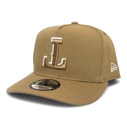 Texas Rangers Tan Upside Down T New Era A-Frame Snapback Hat