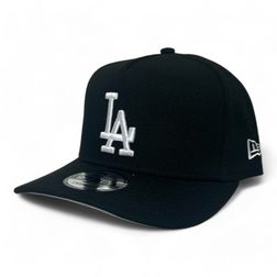 Los Angeles Dodgers Black New Era A-Frame Snapback Hat