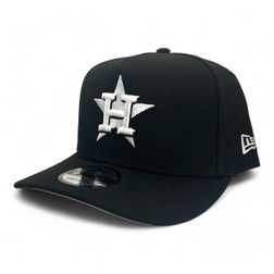 Houston Astros Black New Era A-Frame Snapback Hat