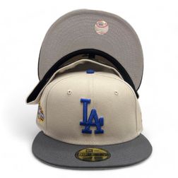 Los Angeles Dodgers Stone and Graphite "6th St Bridge" 2022 ASG Patch Grey UV New Era 59FIFTY Fitted Hat