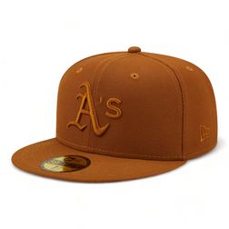 Oakland Athletics All Tan Gray UV New Era 59FIFTY Fitted Hat