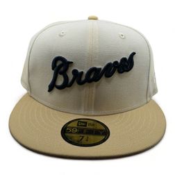 Atlanta Braves Chrome and Gold Two Tone Green UV New Era 59FIFTY Fitted Hat